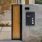 Modern Wall-Mounted Copper Mailbox with Nameplate