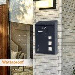 Modern Wall-Mounted Copper Mailbox with Nameplate