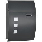 Modern Wall Mounted Weatherproof Mailbox in Grey