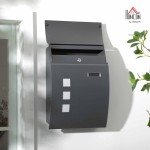 Modern Wall Mounted Weatherproof Mailbox in Grey