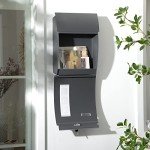Modern Wall Mounted Weatherproof Mailbox in Grey