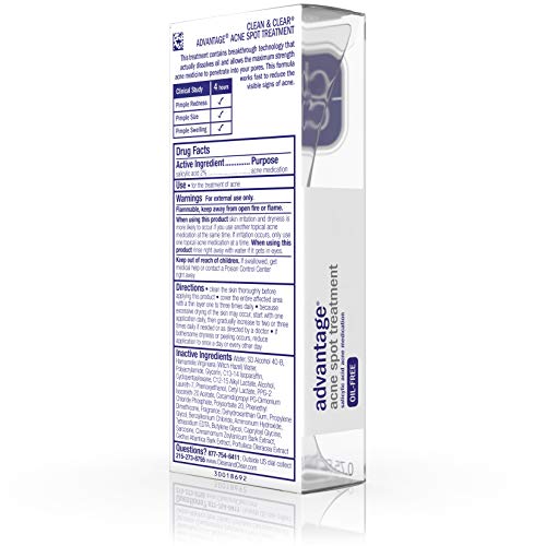 Acne Spot Treatment: Clear & Clear Advantage, Oil Free