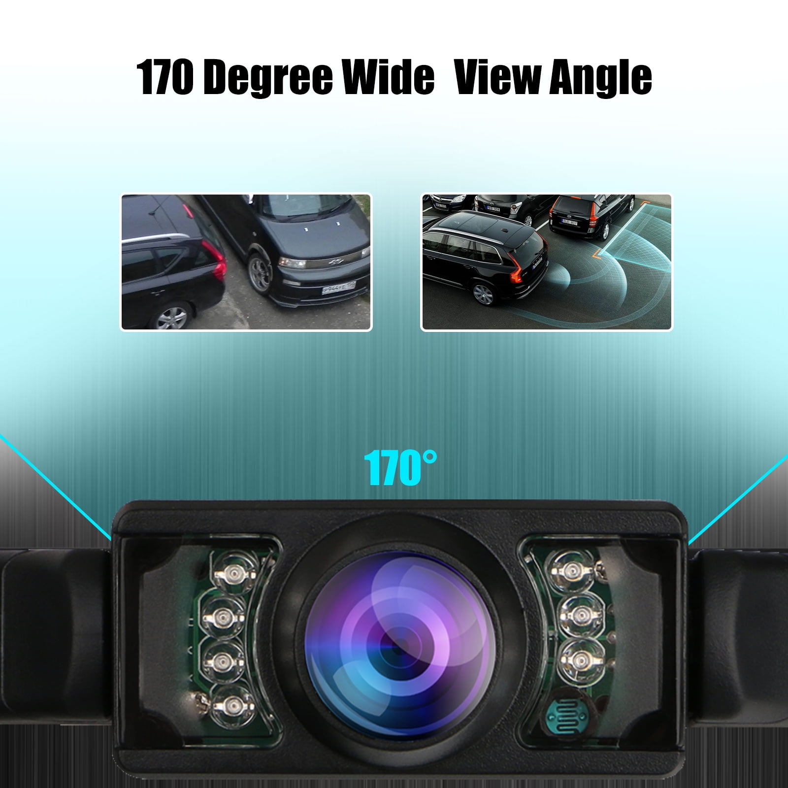 HD Rear View Camera with Night Vision & 170° Angle