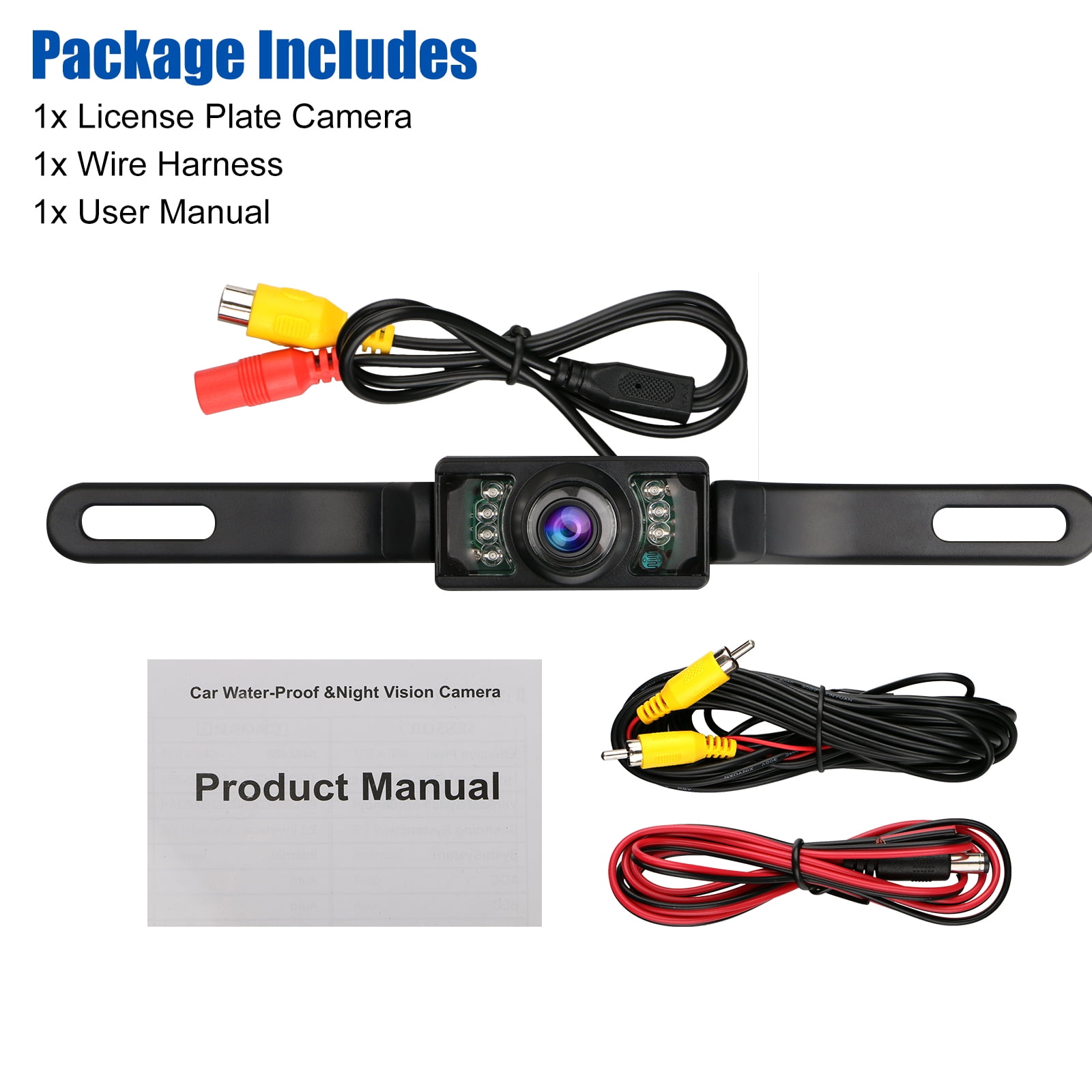 HD Rear View Camera with Night Vision & 170° Angle