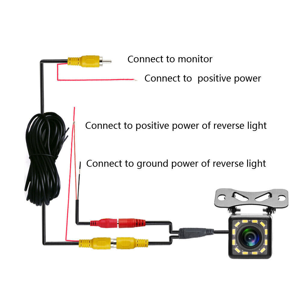 HD Night Vision Car Reverse Camera with LED