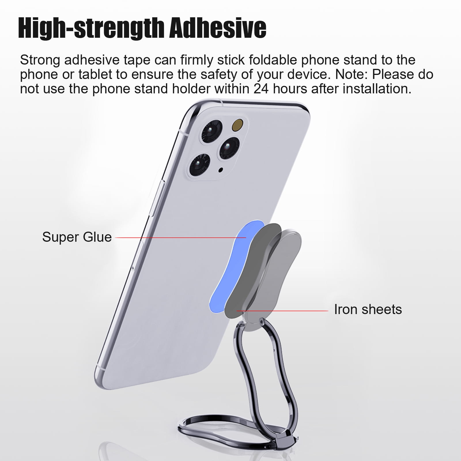 Adjustable Metal Phone Ring Holder & Kickstand