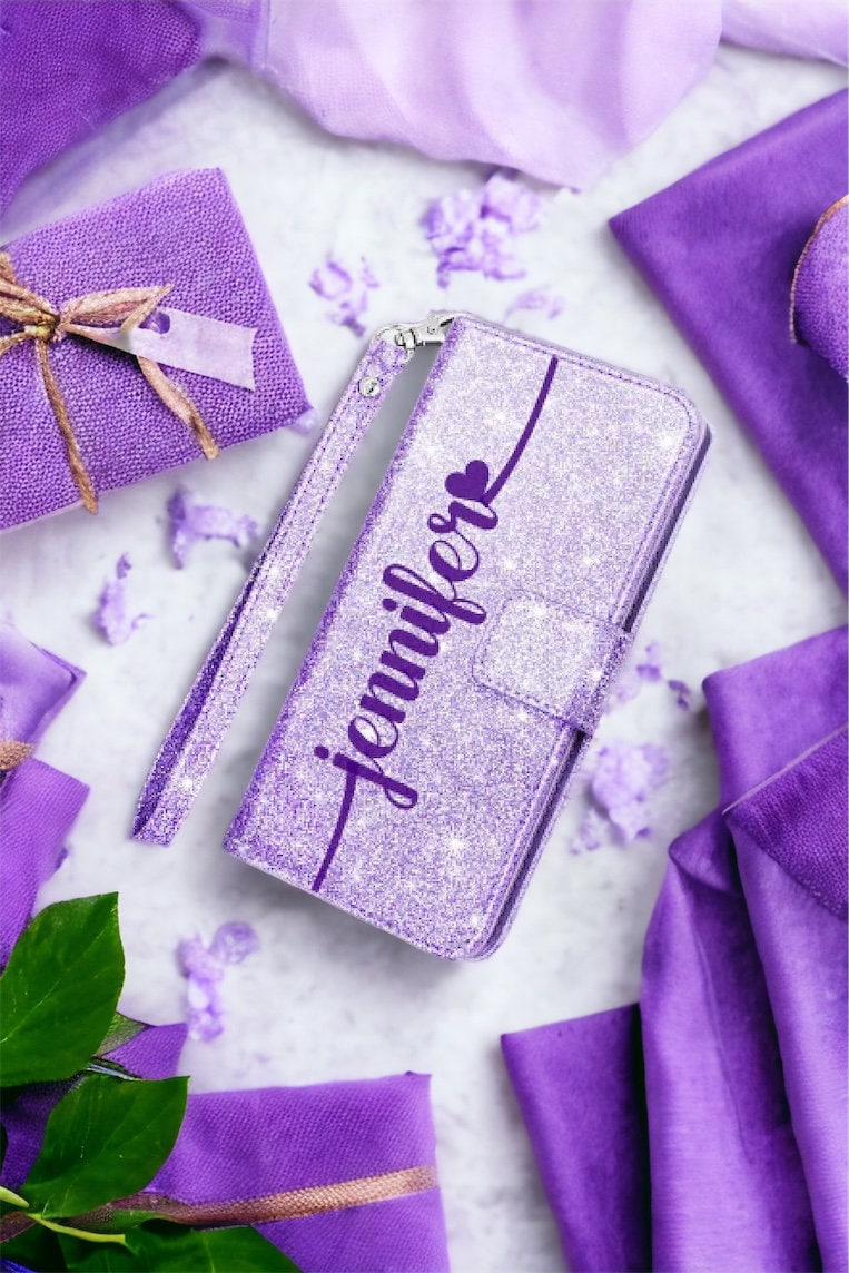 Glitter Wallet Case for iPhone and Galaxy Phones