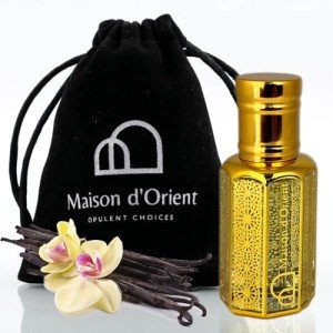 Intense Vanilla Perfume Oil - 12 mL | Luxurious Unisex Oriental Vanilla Fragrance with Saffron, Coffee, and Madagascar Vanilla | Long-Lasting Alcohol-Free Scent
