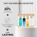 Bella-Vita- Perfume Set for Women and Men (4x0.68 fl. oz.) | Unisex | Includes: Skai, Fresh, White Oud, Honey Oud | Ideal for gifting, or mix-and-match