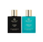 Bella Vita Luxury CEO Men EDP & Fresh Unisex EDT Perfumes Combo, Pack of 2 Premium Long Lasting Fragrance Scents for Men & Women, 100 Ml Each