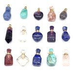 Zotoone Natural Stone Perfume Bottle Necklace Set