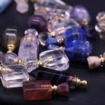 Zotoone Natural Stone Perfume Bottle Necklace Set