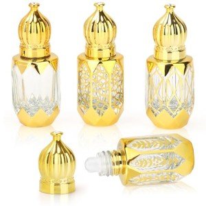Vintage Essential Oil Roller Bottle Set - 4 Pcs