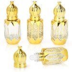 Vintage Essential Oil Roller Bottle Set - 4 Pcs