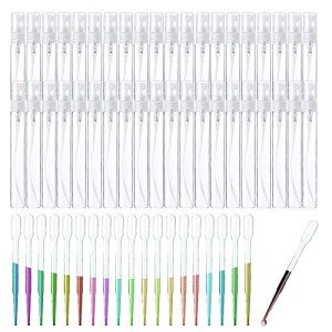 80 Pack Mini Glass Perfume Spray Bottles Set