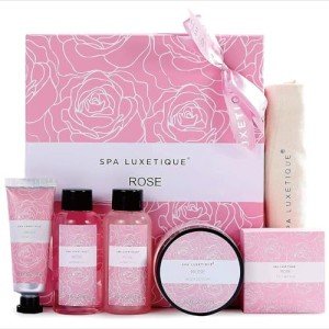Rose Spa Gift Set for Her - 6pcs Relaxation Kit