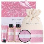 Rose Spa Gift Set for Her - 6pcs Relaxation Kit