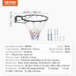 VEVOR Wall-Mounted Heavy Duty Basketball Rim