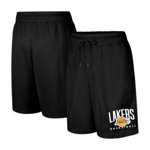 NBA Boys Teamster Basketball Shorts - Lakers Black 10-12