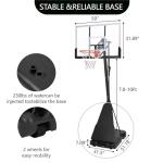 Portable Adjustable Outdoor Basketball Hoop with 47" Backboard