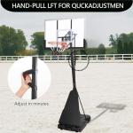 Portable Adjustable Outdoor Basketball Hoop with 47" Backboard