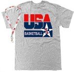 USA Basketball Men's T-Shirt - XL Gray