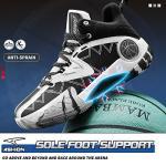 ASHION Boys Shoes Youth Air Cushion Sneakers Kids Basketball Running Sport Shoes Girls Mid Top School Training (Little Kid/Big Kid), Black White 5