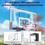 Portable Adjustable Basketball Hoop with 48" Backboard