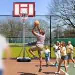DUMOS Adjustable Height Portable Basketball Hoop
