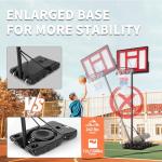 DUMOS Adjustable Height Portable Basketball Hoop