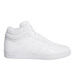 Adidas Unisex Hoops 4.0 Mid Top Basketball Shoes White/White/Black 11 Medium