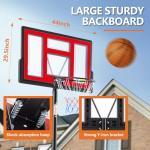 Portable Adjustable Basketball Hoop with Shatterproof Backboard