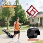Portable Adjustable Basketball Hoop with Shatterproof Backboard