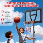 Yohood Adjustable Outdoor Basketball Hoop for Kids