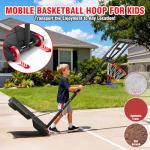 Yohood Adjustable Outdoor Basketball Hoop for Kids