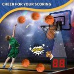 QDRAGON Indoor Over-The-Door Basketball Hoop Set