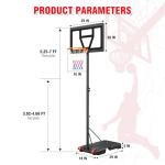 Yohood Adjustable Outdoor Basketball Hoop for Kids
