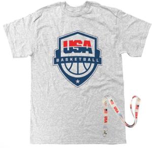 Men's USA Basketball T-Shirt - Large Gray
