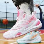 Bacury Breathable Unisex Basketball Shoes - Green/Pink