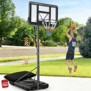 10ft Adjustable Portable Basketball Hoop for All Ages