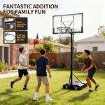 44-Inch Adjustable Portable Basketball Hoop for All
