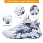 Men's Anti-Slip Basketball Shoes, White, Size 9.5