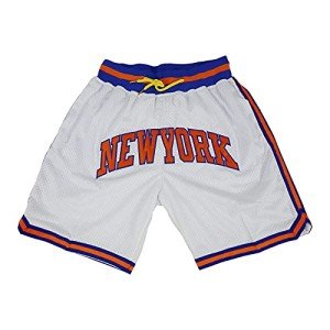 Men's Quick-Dry Basketball Shorts with Pockets - White