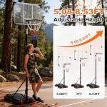 Adjustable Outdoor Kids Basketball Hoop with Backboard