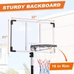 Adjustable Outdoor Kids Basketball Hoop with Backboard