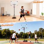 Adjustable Outdoor Kids Basketball Hoop with Backboard