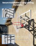 Adjustable 52-Inch Wall Mount Basketball Hoop