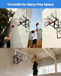 Adjustable 52-Inch Wall Mount Basketball Hoop