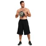 HQUEC Men's Black Long Mesh Basketball Shorts