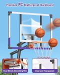 Adjustable 44" Portable Basketball Hoop for All Ages
